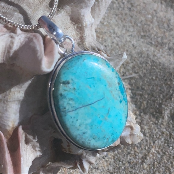 Jewelry - Chrysocolla Natural Gemstone hand crafted Pendant